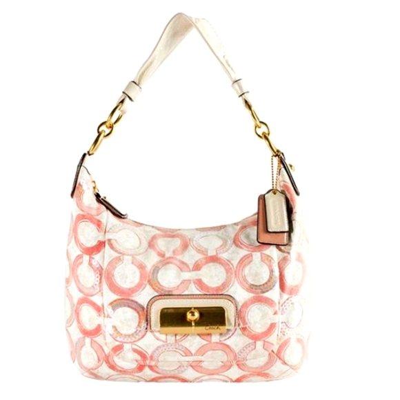 Coach Kristin Op Art Iridescent Sequin Shoulder Bag
